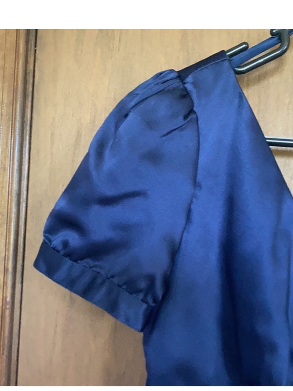 Melissa Sweet silk navy blue dress size 4 - Picture 9 of 17